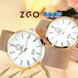 ZGO Zhenggang Dora A Impian Bersama Wanita Jam Tangan Fesyen Sederhana Pasangan Elegan Lapang Jam Pergelangan Tangan Kalis Air Jam Tangan Kuarza Lelaki
