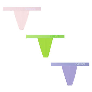 CMENIN ORLVS 3Pcs New Cotton Mens Thong And G String Mens Panties Hip Raise Tanga Underwear Man Jockstrap Underpants OR676
