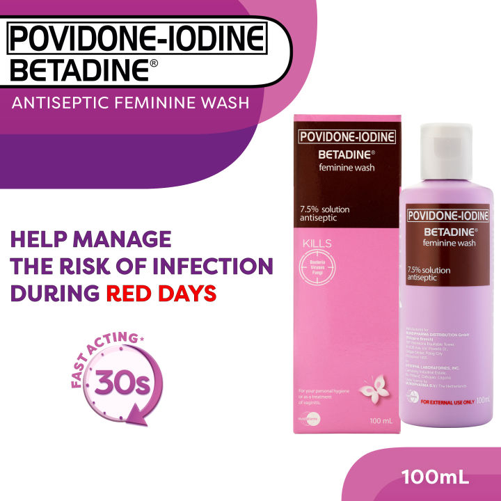 BETADINE® Antiseptic Feminine Wash 100mL Lazada PH
