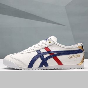 100% Original TlGERS Shoes Mens Shoes Womens Shoes Mexico66 New Style Sports Shoes Running Couple Casual Shoes ready stock White size36-45