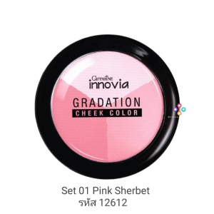 บลัชออน 3 เฉดสี ในตลับเดียว ปัดแก้มดูดี มีมิติ แก้มสวยสดใส กิฟฟารีน อินโนเวีย เกรเดชั่น ชีค คัลเลอร์ Giffarine Innovia Gradation Cheek Color
