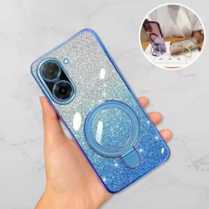 Case Magsafe Poco C71 Luxury Gliter Premium TPU Ring Magnetic Soft Case