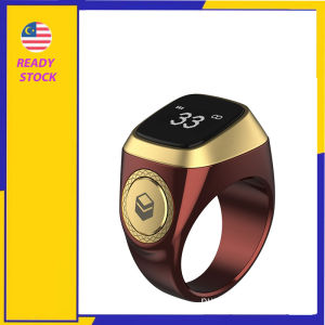 abongbang01 Smart Tasbih Tally Counter Ring for Muslims Zikr Digital Tasbeeh 5 Prayer Time [Hot]
