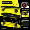 Chaser 22" Marktop Plastic Cruiser Penny Skateboard -Yellow. 