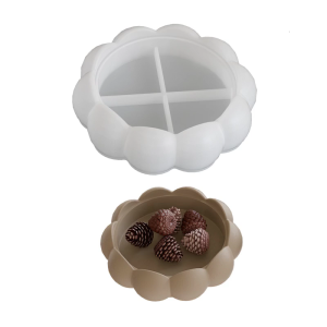 Silicone Holder Molds Flower Shape Trays Moulds Dish Molds Silicone Texture Present for Art Enthusiasts