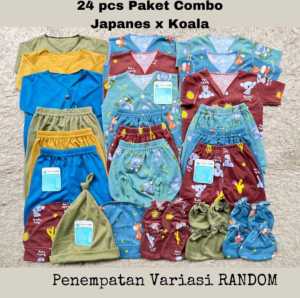 Paket Komplit Combo Mix Japan koala Perlengkapan baju bayi Newborn SNI Promo 8.8
