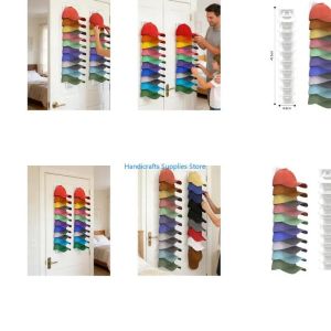 Kirilgu 2 Pieces Plastic Hat Display Stand With Flexible Fasteners For Headwear Collection 2Z6B7