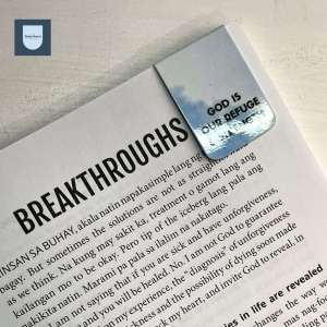 God Is Our Refuge and Strength Magnetic Bookmark | Minimalist Christian Bookmark | Strong Magnet | 1x3 Scripture Bookmark