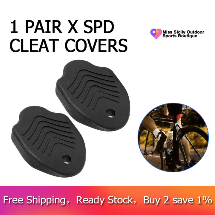 Pedal Cleat Covers, 2Pcs Road Bike Bicycle Pedal Rubber Cleat Protective Cover Compatible With Shimano Spd Sl
