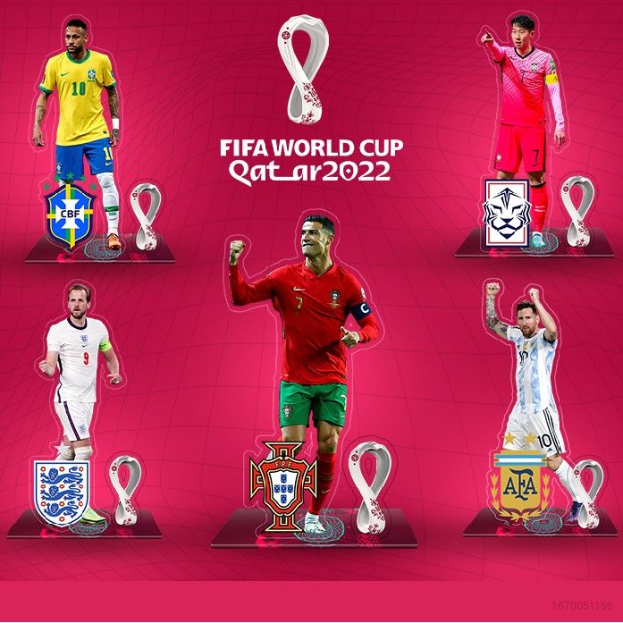Estar FIFA 2022 Qatar World Cup Figure Anime Model Toys Plate Messi ...