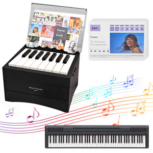 Welcomehome BT Piano Calendar 2025 Music Sheets Playable Piano Desk Calendar Desktop Peripheral Ornaments Mini Piano Calendar