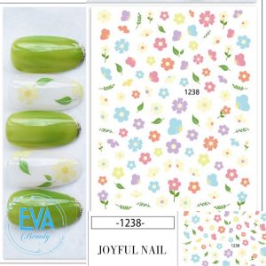Sticker Dán Móng Tay 3D Dạng Decal Dán Chống Nước Hoạ Tiết Bông Hoa Nhiều Màu Cute Flower JO1238