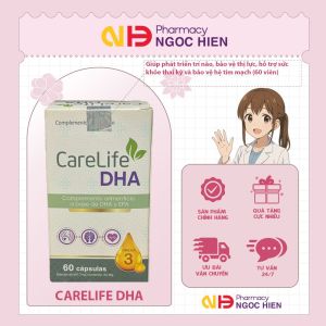 Viên Uống CareLife DHA - Bổ sung EPA DHA Vitamin E cải thiện thị lực (60 Viên)
