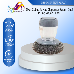 Sikat Sabut Kawat Dispenser Sabun Cuci Piring Wajan Panci