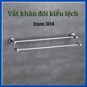 Vắt khăn đơn đôi vắt khăn lệch inox 304 thanh vắt khăn treo tường nhà tắm giá treo khăn nhà tắm thanh vắt khăn  inox 304