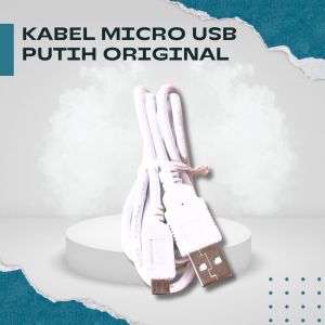 Kabel Micro USB Putih Original | Charging Cepat & Tahan Lama