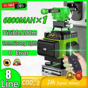 COD-Original Laser level 8/12/16 Line Green Light Self-Leveling 360° Rotary Cross 4D Laser Level For Construction LED Display Auto Measurement Tool Indoor Outdoor Self Leveling Measuring Tool