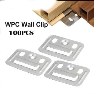 100Pcs Metal Clip for WPC Wall and Ceiling Fluted Cladding Clip Wall Fluted Panel Clip