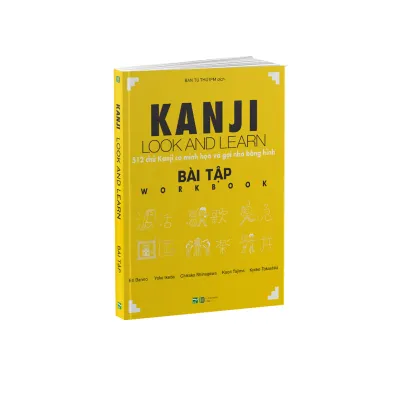 Sách - Kanji Look And Learn - 512 Chữ Kanji Có Minh Họa Và Gợi Nhớ Bằng Hình - Bài Tập Workbook