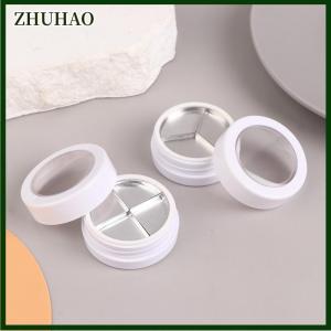 ZHUHAO Rỗng bóng mắt trường hợp trang điểm Palette hộp nhựa Skylight rõ ràng nắp nhôm Pan Vòng Kem che khuyết điểm container