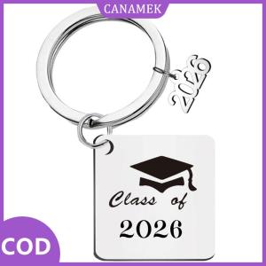 CANAMEK✨ 2026 Tốt Nghiệp Keychain Thép Không Gỉ Bền Mặt Dây Chuyền Đầy Cảm hứng Quà Tặng Cho Sinh Viên Mốc
