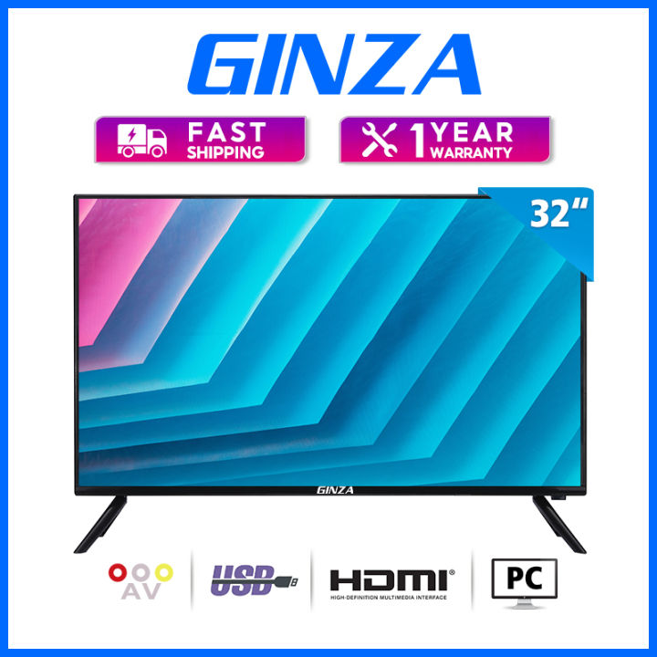 GINZA 40 inches led TV Flat Screen 32 inch Slim HD TV With HDMI/AV/USB Ports Lazada PH
