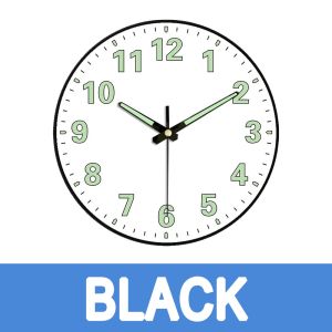 RakanKu MALAYSIA Luminous Hanging Wall Clock Night Light Silent Clock Mute Non-Ticking Glow In The Dark Wall Clock Jam Dinding Bercahaya 时钟