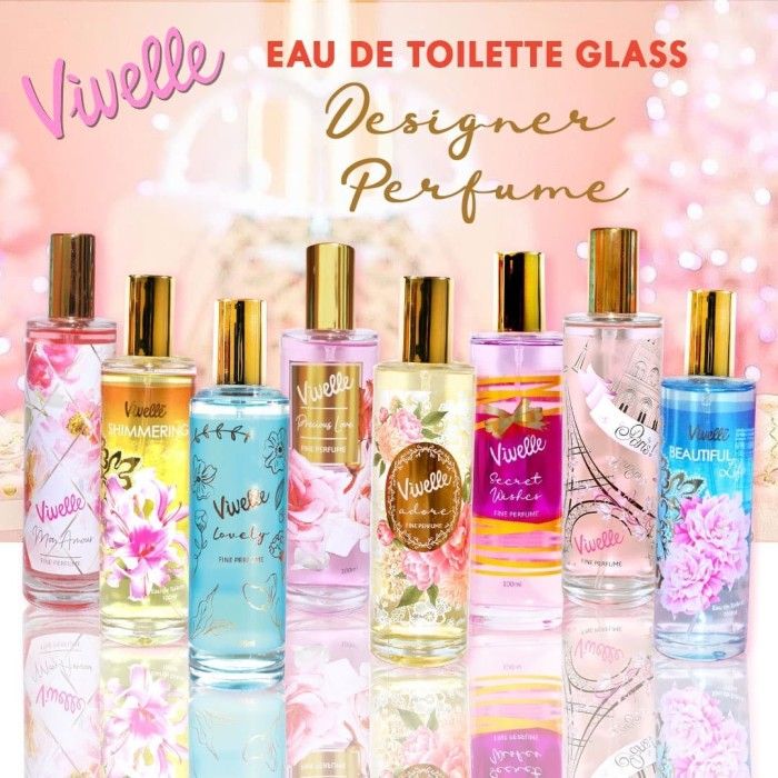Vivelle Eau De Toilette Designer Perfume Glass Parfum Wanita 100
