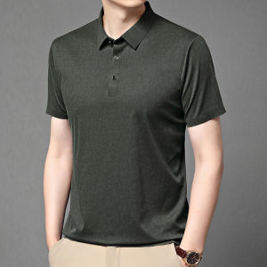 💯Authentic💯Summer MenS Solid Color Fashionable And Comfortable Short Sleeves/Summer MenS Solid Color Short-Sleeved / All-Match Refreshing T-Shirt / Casual DadS Thin T Ice Silk Polo Shirt/Quick-Drying Anti-Wrinkle Short-Sleeves For Men 男士纯色舒适短袖