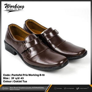 Sepatu Fantofel Pria Kerja B-10 / Sepatu Formal Kulit Kantor Casual Trendy