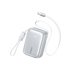 Baseus PicoGo AR11 Retractable Cable Power Bank Dual Built-in Cable IP Cable 10000mAh 45W Fast Charging