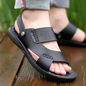 Free Shipping MenS Sandals And Slippers Two-In-One Design Suitable For Summer Outdoor Activities Driving With Thick Soles Non-Slip And Waterproof