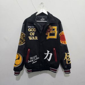 Jaket Pria Varsity TERBARU Baseball Full Bordir Jacket COWOK kekinian PREMIUM BGSR
