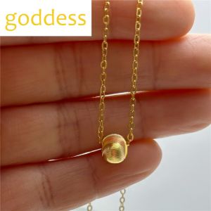 24k saudi gold pawnable legit Cat eyeball transport bead clavicle chain 1 gram gold necklace pawnable for women for men