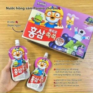 Nước hồng sâm trái cây cho bé Pororo Hàn Quốc (100ml)