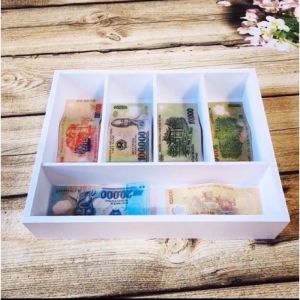 khây đựng tiền quầy thu ngân - khây chia tiền - KiBi 5 ngăn tiện lợi