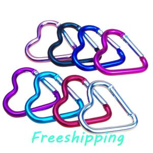 baoxue Carabiner Clips Heart-shaped Carabiner Hooks Compact Quick Link Snap Hook Clips Strong Load-bearing Key Holders Camping