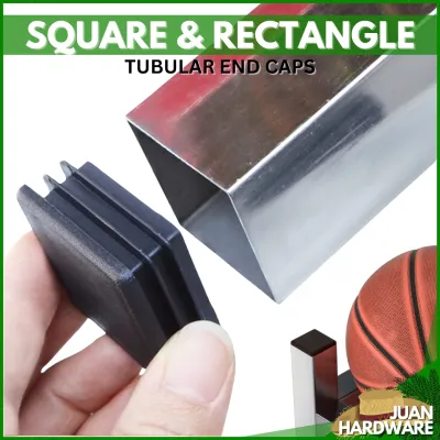 40pcs Square Rectangular Tubular Plastic Plug Cap for Furnitures Chair Table Feet Insert Plug Steel Pipe End Caps