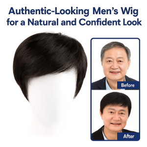 Mens Natural Real Hair Wig Korean Invisible Short Hair Can Cover Gray Hair Wig Set Full Head Coverage Breathable Hair Set自然逼真男士头套