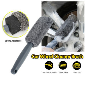 【🇲🇾Stock 】Retractable Car Wash Brush Car Wheel Microfiber Cleaning Brush Tool Tire Washing Clean Tyre Soft Sponge Cleaner Tire Rim Scrub Brush Dust Berus pembersih roda