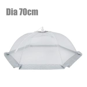 60/70/80cm Kitchen Folding Food Net Cover Table Mosquito-Proof Umbrella Food Cover Kitchen Accessories