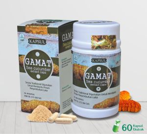 Gamat Emas Kapsul Original untuk Luka Basah Jahitan Pasca Operasi Cesar Obat Asam Lambung Kronis 60