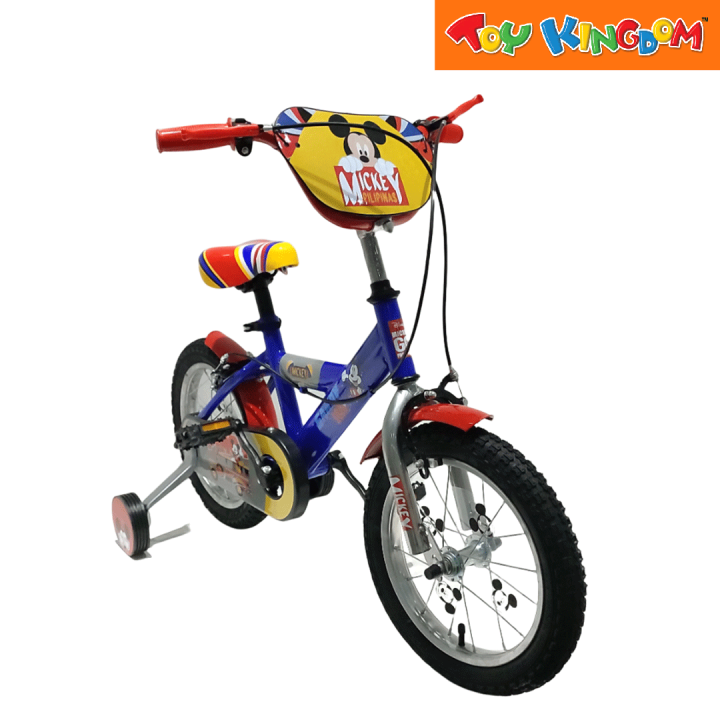 Mickey mouse bicycle with training clearance wheels