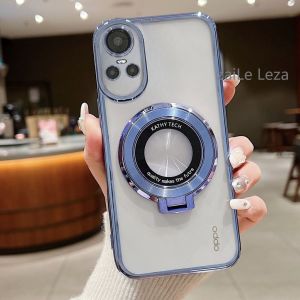 Case OPPO Reno 13 Pro 13F 12 11 10 Pro Reno13 Pro 12F 11F 8T 8 Z 8Z 7Z 6 5 5G Phone Case with Holder Clear Luxury Aesthetic Shockproof Thickened Air Cushion Anti-Fall Casing