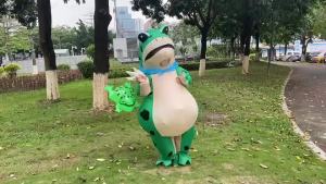 ♢เครื่องแต่งกายคอสเพลย์ รูปการ์ตูนกบ แบบเป่าลม เหมาะกับงานปาร์ตี้ฮาโลวีน สําหรับผู้ใหญ่ และเด็กX1101