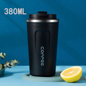 แก้วแก้วกาแฟ 380ML/510ML แก้วสแตนเลสแบบพกพา แก้วกาแฟร้อนพร้อมฝา เก็บอุณภูมิร้อน แก้วกาแฟร้อน