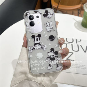 New Phone Case VIVO V50 Y29 Y39 Y38 Y17s Y27s Y27 Y36 Y78 5G 4G Ins Fashion Trend Cartoon Couple Casing Transparent Anti-fall Shockproof Soft Cover 2025