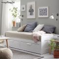 เตียงนอน โซฟาเบด Sofa Bed Day Bed ดีสำหรับคอนโด เตียงเดย์เบด 2ลิ้นชัก + ที่นอน 2ชุด ปรับเป็นเตียงคู่ได้  จาก 80 เป็น 160 เซน. 