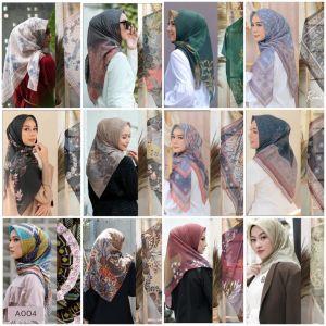 HIJAB SEGI4 DEENAY KW VOAL MOTIF SEGI EMPAT LASER CUT BAHAN LEMBUT ADEM JILBAB DENAY KAWE MURAH