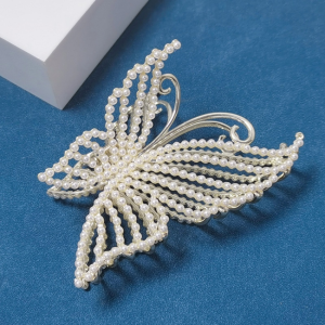 Korean New Style High-end Hair Clip Butterfly Hair Claw Clip Female Luxury Bow Hair Shark Clips Alloy Hairpin for Women Butterfly Hair Pin Exquisite Hair Accessories